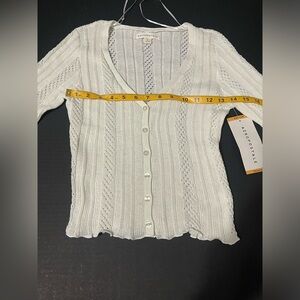 Aeropostale Women's Cream Cardigan Sweater